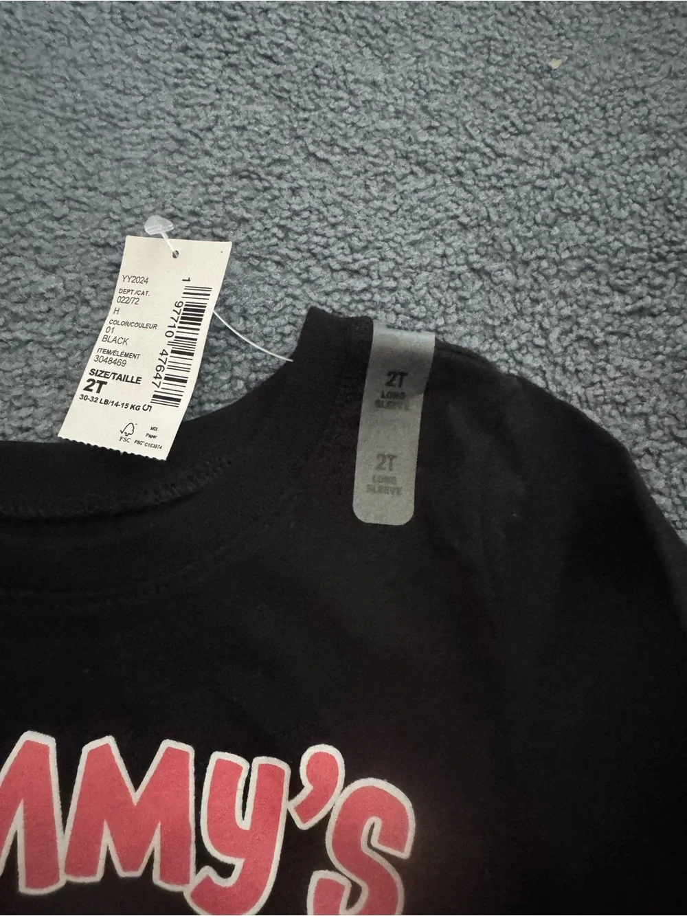 The Children's Place Black Long Sleeve 'Mommy's Lil' Boo!' Glow Graphic Tee